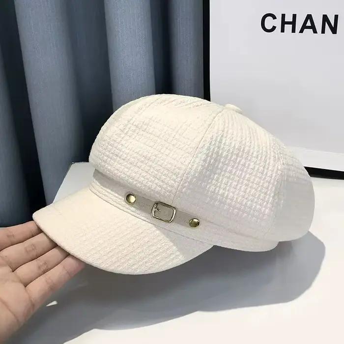 Bérets d'hiver pour femmes, style rétro, casquettes octogonales pour femmes, chapeaux et bonnets pou