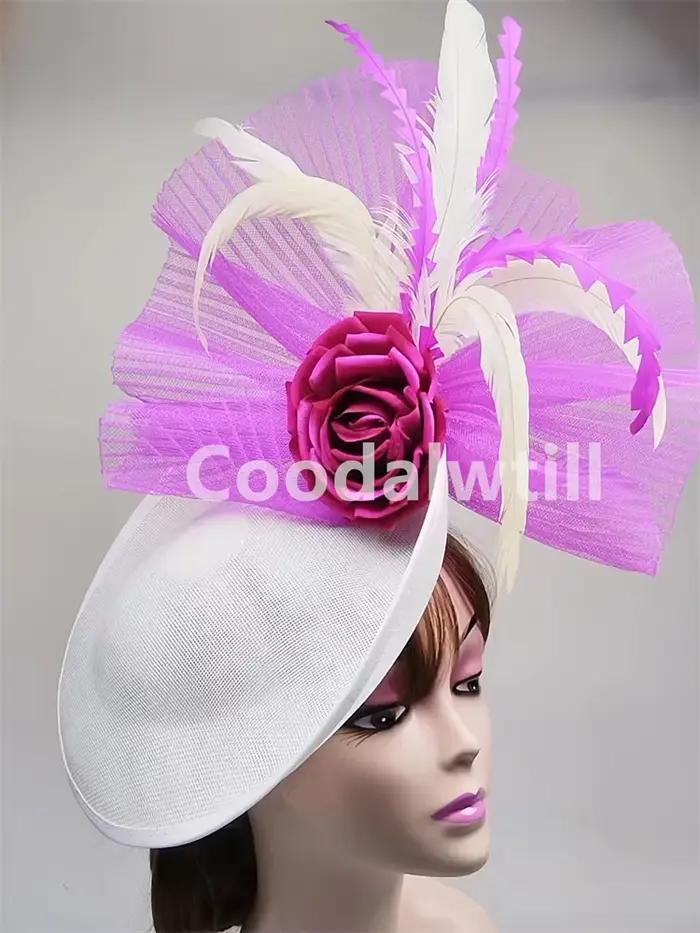 Chapeaux fascinateurs à fleurs pour femmes, casquette de boîte à pilules élégante pour dames, Occasi