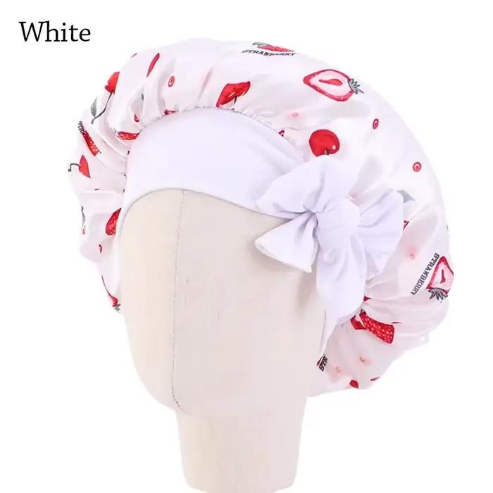 Bonnet de Douche en Satin pour Garçon et Fille, Chapeau de Sommeil avec Nministériels d