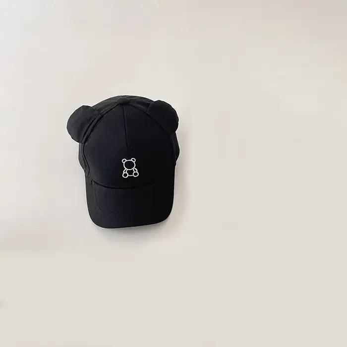 Casquette de Baseball ours pour enfants, oreilles mignonnes, langue de canard, dessin animé, pare-so