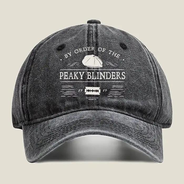 Peaky Blinders TV Retro - Text Graphic Art Design Baseball Cap Men Women Distressed Washed Sun Cap O