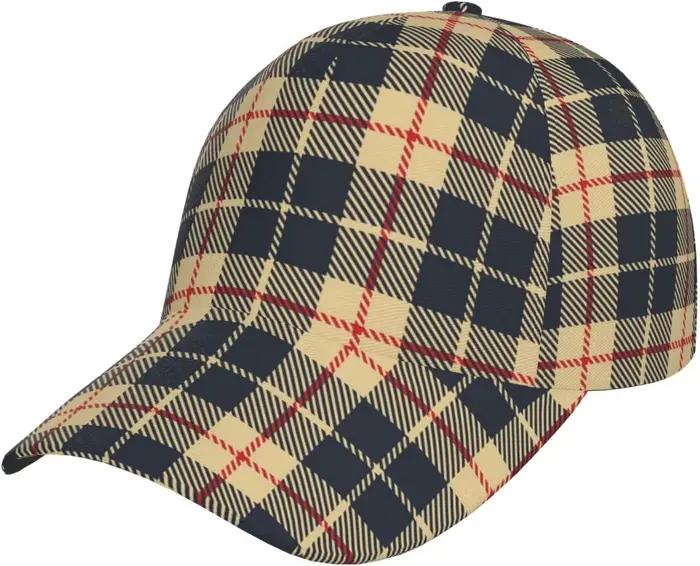 Casquette de Baseball classique à carreaux Tartan pour hommes et adultes, casquette de camionneur Hi