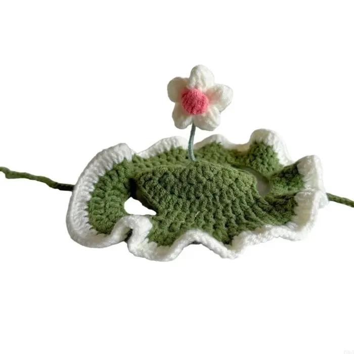 Chats fleurs chapeau chapeau crocheté