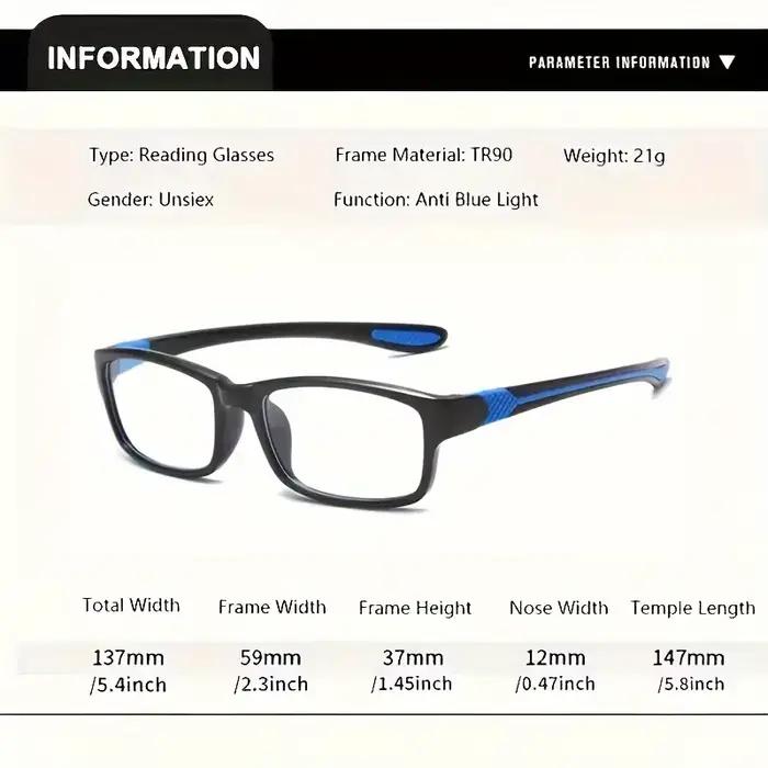 3/1 pièces lunettes de lecture de sport hommes femmes-lecteurs presbytes confortables et élégants av