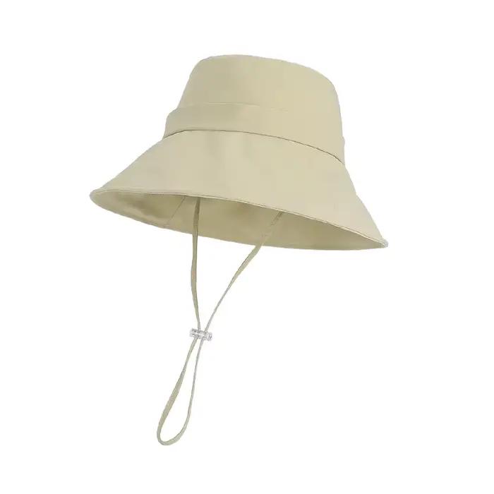 Chapeau de pêcheur japonais pour femme, protection solaire UV, avec nœud, pour extérieur, protection