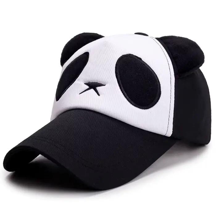 Casquettes de Baseball Panda mignon d'été pour hommes femmes coton Hip Hop Snapback chapeaux Protect