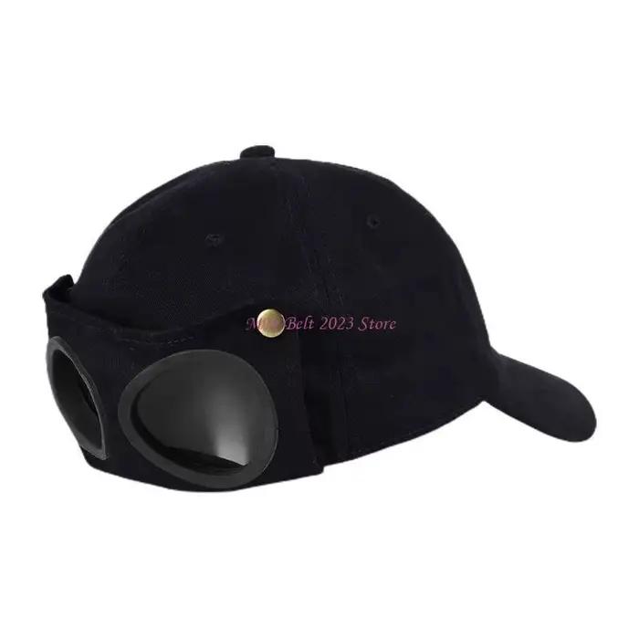 49ME – chapeau Baseball pilote pour hommes, chapeaux Hip Hop, visière incurvée, avec lunettes