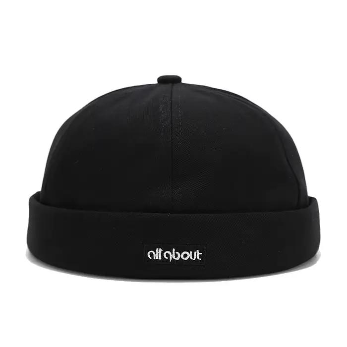 Bocca lettre broderie Docker casquette sans visière casquettes sans bords couleurs unies rétro bonne