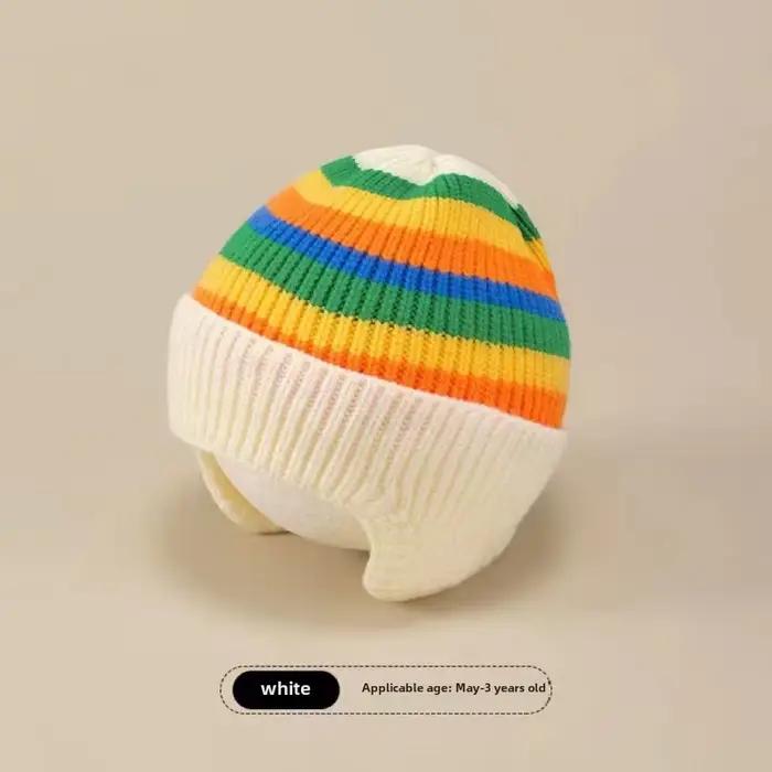 Chapeau de protection des oreilles d'ours en laine pour bébé mignon épaissi chaud version coréenne d