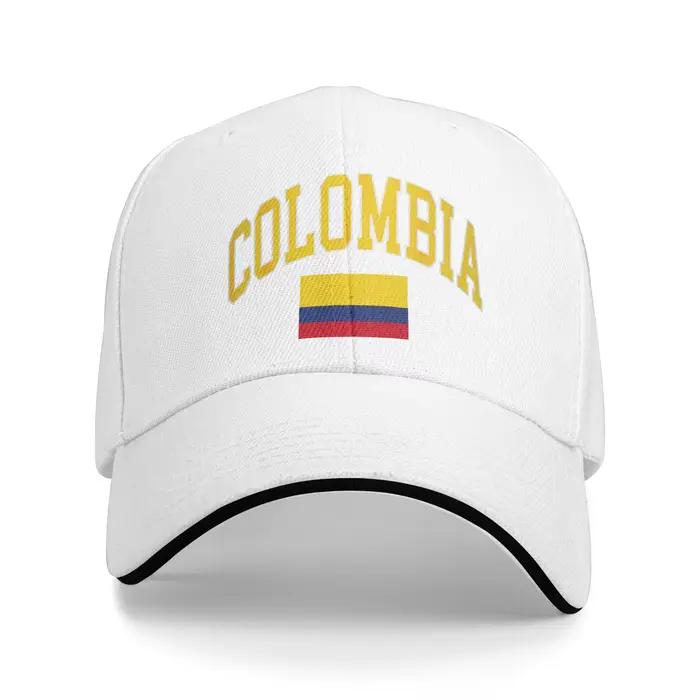 Casquette de baseball réglable pour femmes et hommes, motif drapeau colombien, pour activités de ple