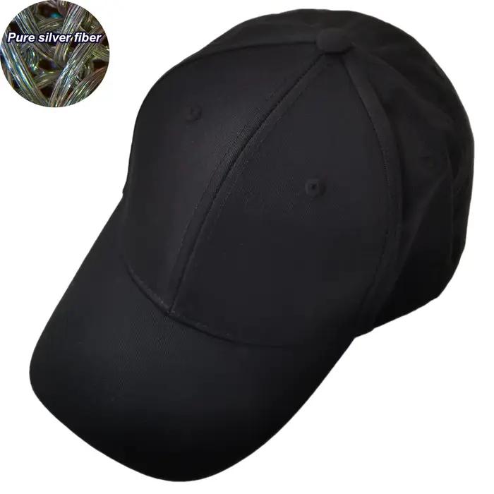 Casquette de baseball Faraday Radiation Protection, bloquant RF EMF, tissu en fibre d'argent, boucli