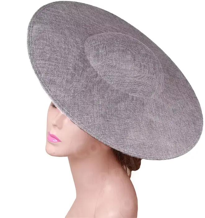 Grands bases de fascinateurs Champagne, 40CM de diamètre, chapeaux de mariage pour femmes, accessoir