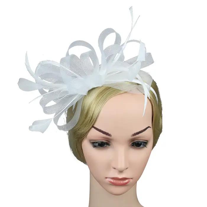 Chapeau fascinateur Chic pour femmes, couvre-chef pour Cocktail, fête de mariage, église, couvre-che
