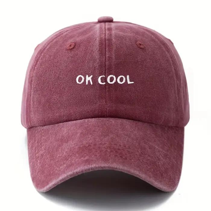 Casquette de baseball avec lettres imprimées simples pour hommes et femmes, adaptée aux loisirs de p