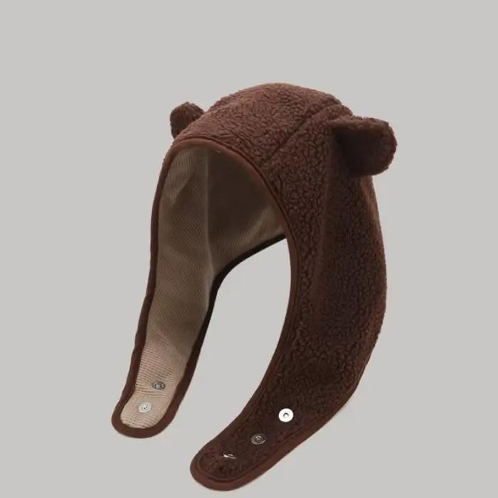 Chapeaux de bombardier à oreilles d'ours sûrs pour hommes et femmes, chapeau de pilote Abi, protecti