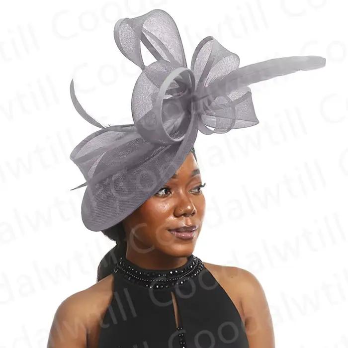 Élégant Fascinator église Mariage Chapeau femmes Derby Kentucky casque plume Femme mariage Chapeau c