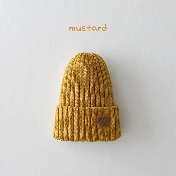 Chapeaux brodés petit ours pour enfants, casquettes chaudes pour tout-petits, chapeaux mignons pour 