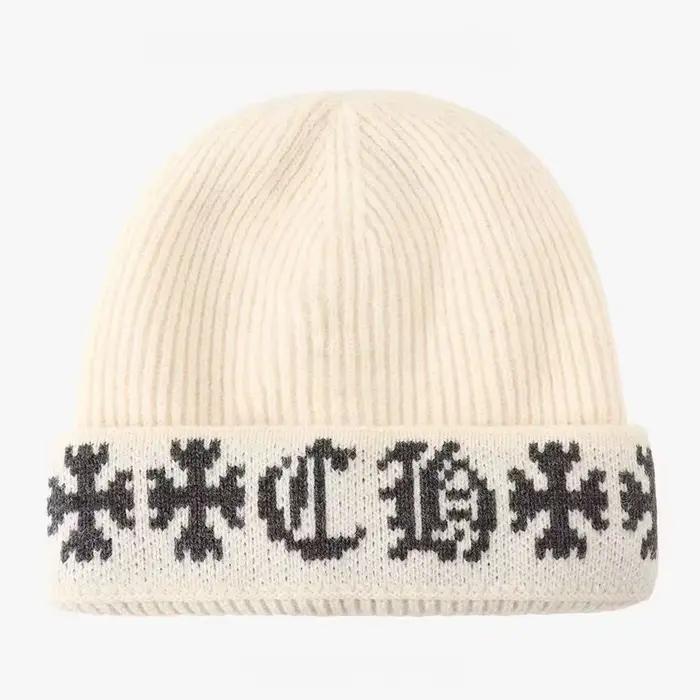 Chapeau en laine tricoté Jacquard épais, chaud et résistant au froid, effet amincissant, bonnet rétr
