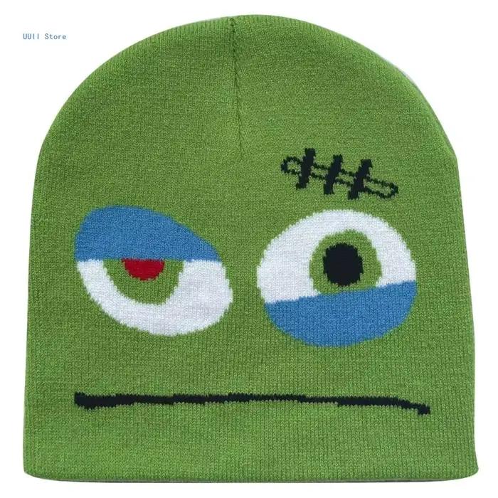 Bonnet Hip Hop pour hommes et femmes, chapeau Jacquard, bonnet chaud, casquette tête de mort, style 