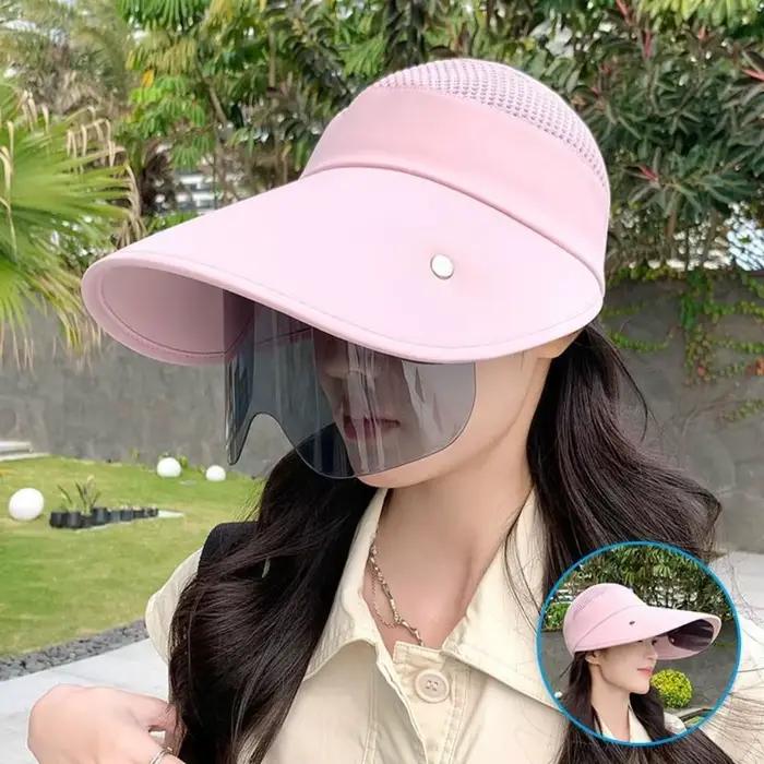 Chapeau de plage à visière rétractable pour femmes, casquette de sport de plein air, chapeau de pêch