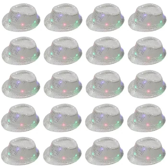 Chapeaux Fedora en paille lumineux, 5 à 50 pièces, chapeaux de mariage pour invités, Panama éclairé,