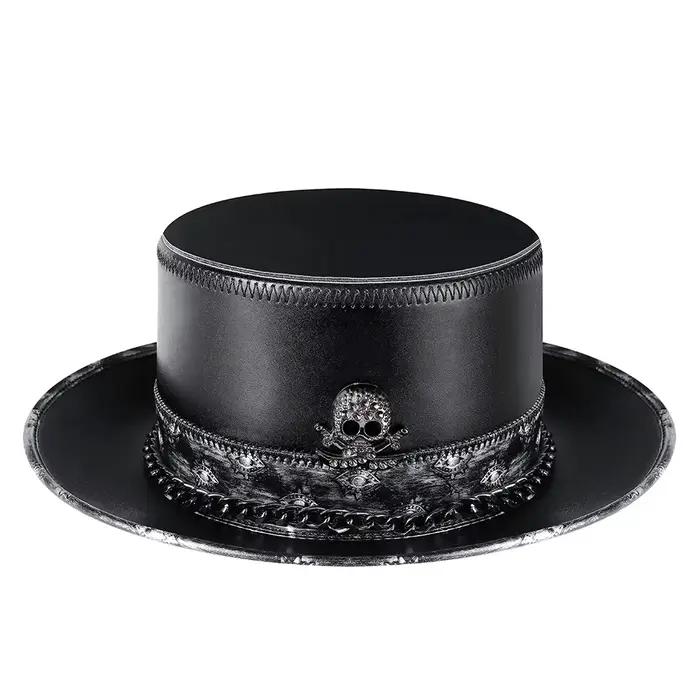 Chapeau de gentleman en cuir PU pour homme, respirant, imperméable, protection solaire, chapeau à la