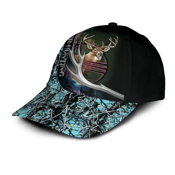 Casquette de baseball camouflage de chasse de cerf avec tête de cerf et conception de bois pour équi
