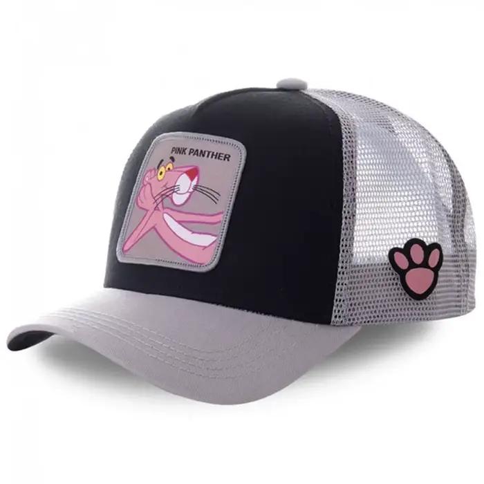 Casquette de baseball en coton style hip-hop pour hommes et femmes, motif panthère de dessin animé, 