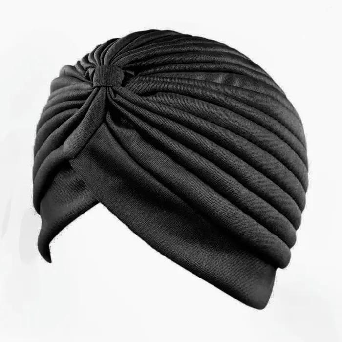 Nouveau dames noué à volants Turban doux foulard décontracté Streetwear femme musulman Hijab indien 