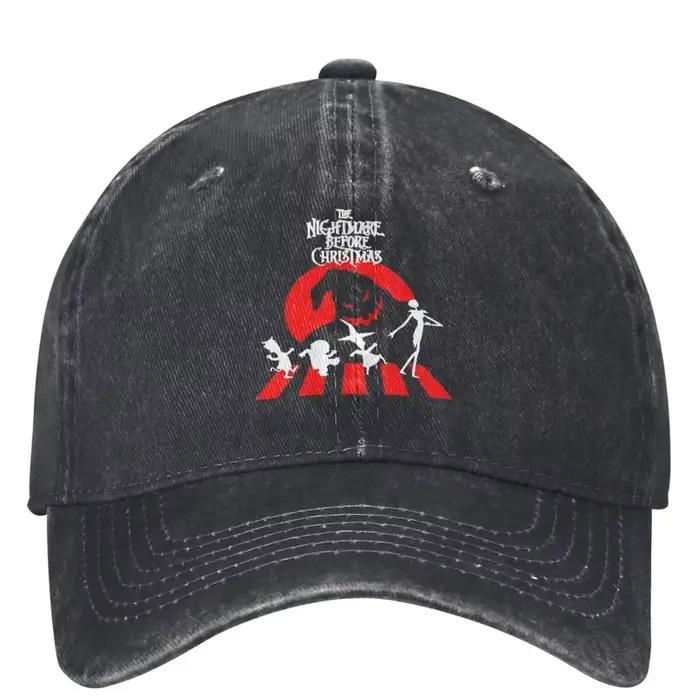 Casquette de baseball en jean « Crossing The Nightmare Before Christmas », style Kpop Rock, casquett