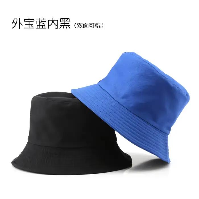 Chapeau réversible en coton avec logo personnalisé pour hommes et femmes, chapeau de plage, chapeau 