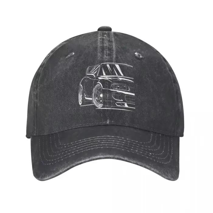 Casquette de baseball unisexe 2JZ JDM, style automobile, effet vieilli et délavé, souple et non stru