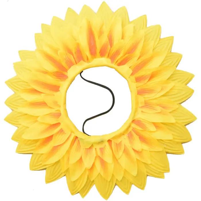Couvre-chef tournesol 42cm, accessoires de Performance unisexes amusants, chapeau de tournesol jaune
