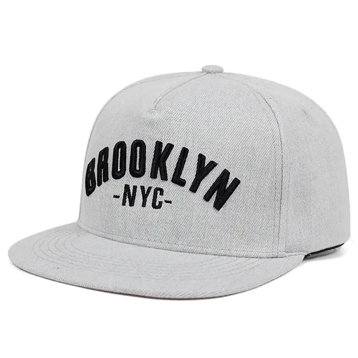 Casquette de baseball unisexe brodée Brooklyn, style hip-hop, casquette snapback unie, casquette sna
