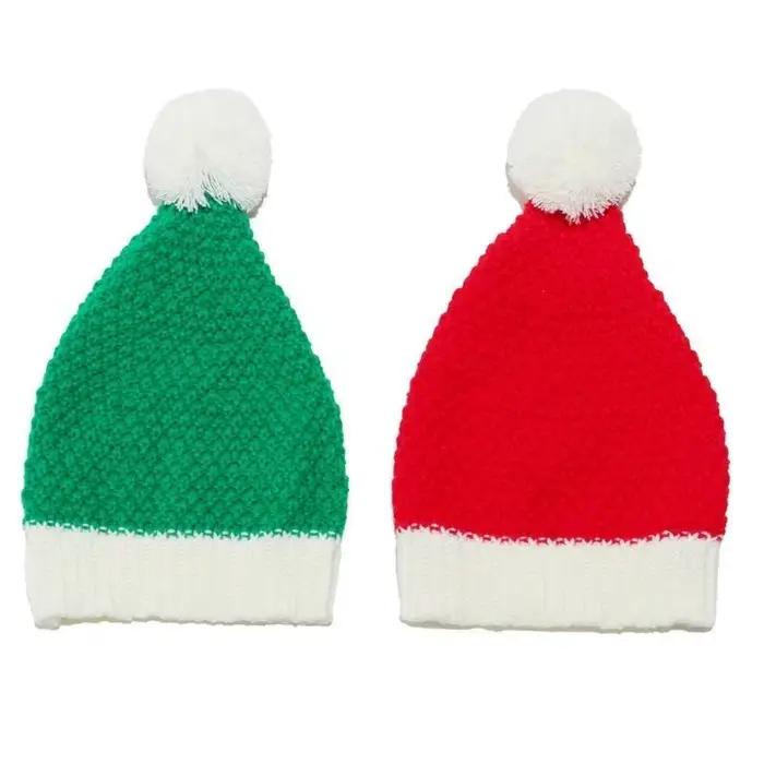 Chapeau tricoté noël 39BB, chapeau père noël unisexe, chapeau d'hiver chaud, chapeau réunion famille