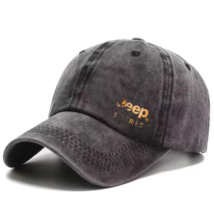 Casquettes de baseball Jeep2026 tendance, en coton délavé, souples, pour hommes et femmes, protectio