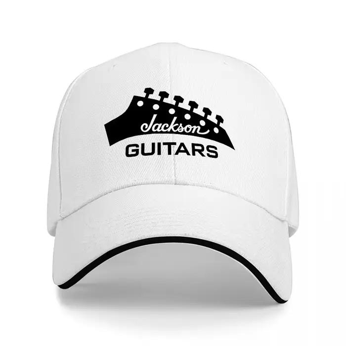 Casquette de baseball avec logo Jackson Guitars, design classique noir, inspirée de la musique, régl