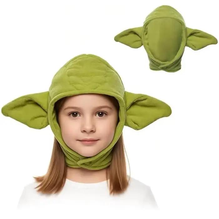 Chapeau Yoda Bébé Adulte Grogu avec Oreilles, Chapeau en Peluche Vert, Bandeau Animal, Chapeaux Mign