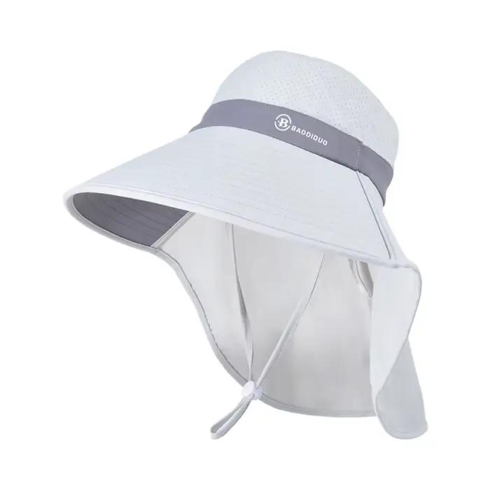 Chapeau pare-soleil anti-UV avec protection du cou et large bord, idéal pour queue de cheval, pour f