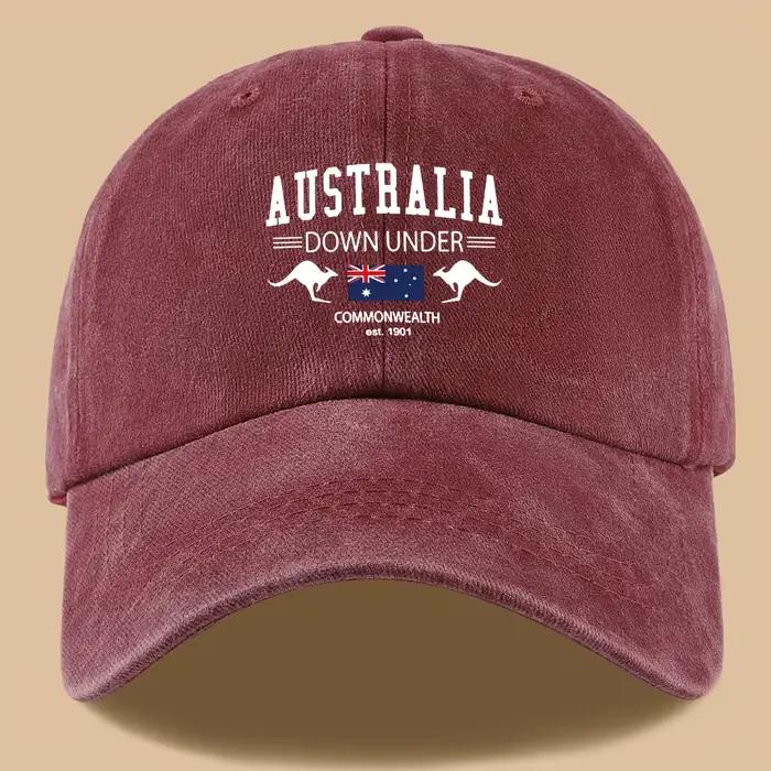 Casquette de baseball avec drapeau australien et imprimé kangourou, chapeau de soleil unisexe léger,