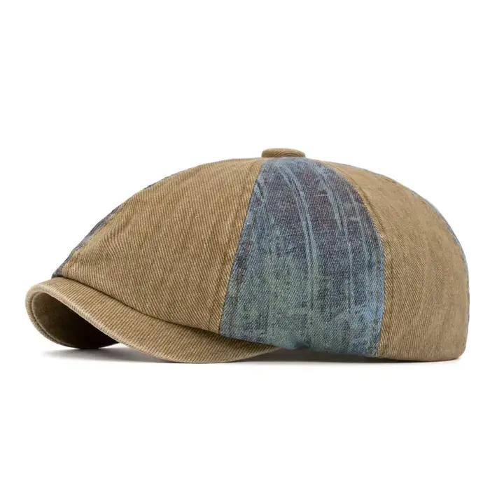 Chapeaux de printemps et d'été pour femmes, bérets en coton de lavage, casquette de journal rétro ré