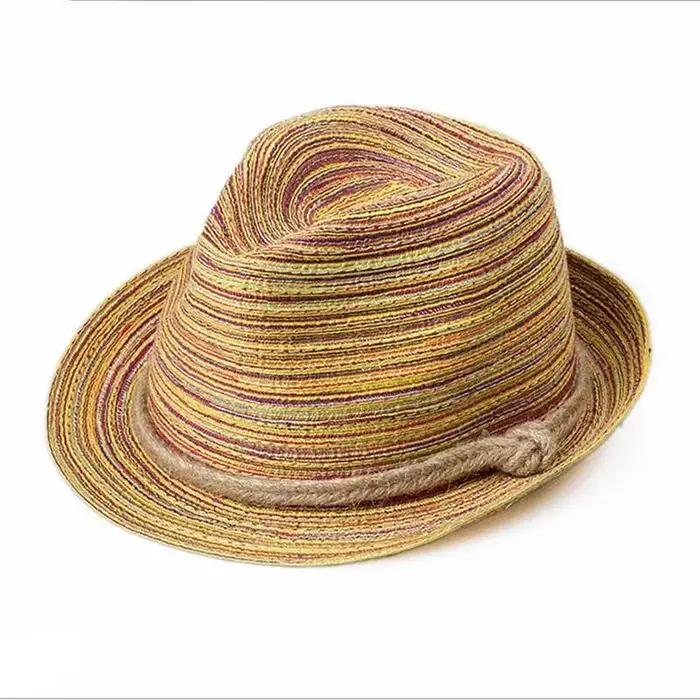 Chapeaux d'été en paille avec nœud pour femmes et hommes, pour la plage, Jazz, Panama, Cape, bateau,
