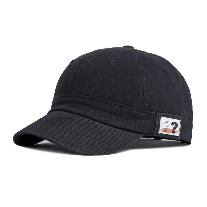 Casquette de Baseball pour hommes et femmes, solide, à bord court, Snapback, visière en coton décont