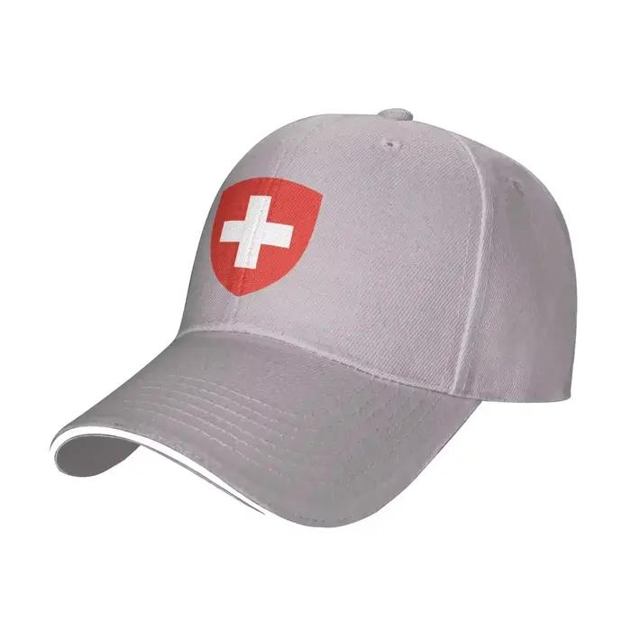 Casquette de baseball avec armoiries de la Suisse pour hommes et femmes - Casquette classique à visi