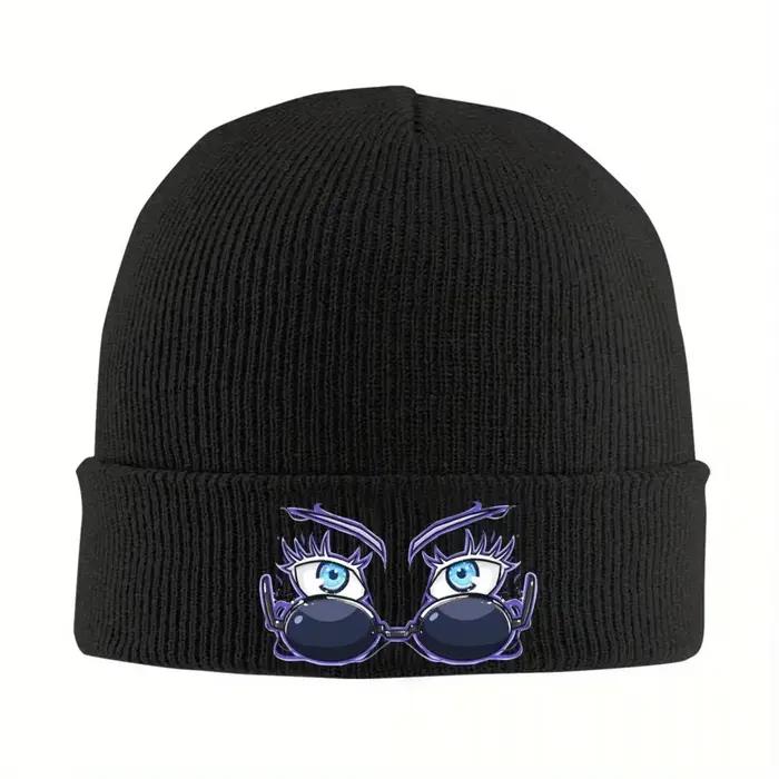 Nouveauté 2026 Bonnets tricotés Jujutsu Kaisen Gojo Eyes pour femmes et hommes, en acrylique, style 