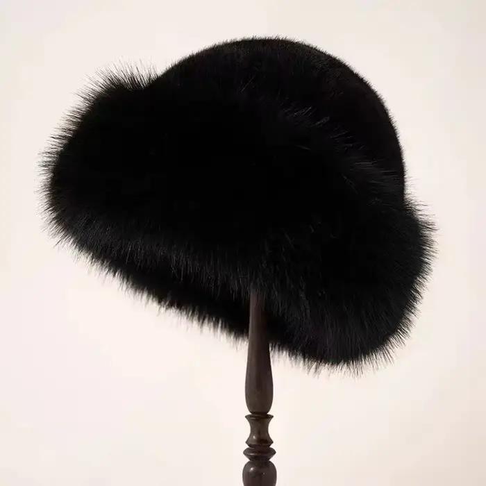 Chapeau en fourrure moelleux pour femme, chapeau en peluche, chapeau de poisson Suffolk, casquette a