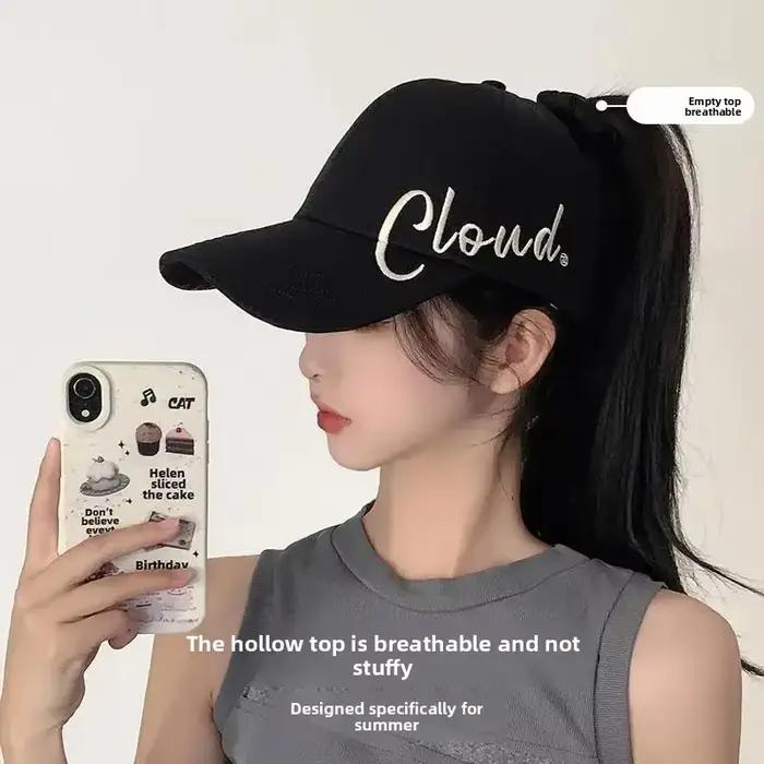 Casquette de Baseball pour femmes, chapeau de Protection solaire à queue de cheval haute, chapeau de