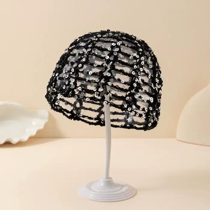 Chapeau tricoté ajouré élégant, fin, couleur unie, style bohème, bonnets ethniques, chapeau coréen e