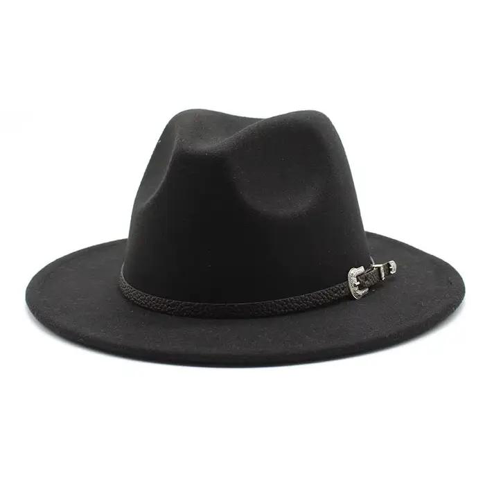 Chapeau Fedora Jazz en feutre de style britannique, chapeau Panama Trilby pour femmes et hommes, cha