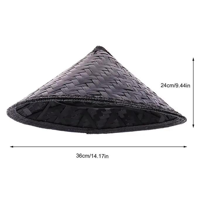 (HB05) Chapeau conique en paille de bambou, style samouraï, pour cosplay chinois et japonais, déguis